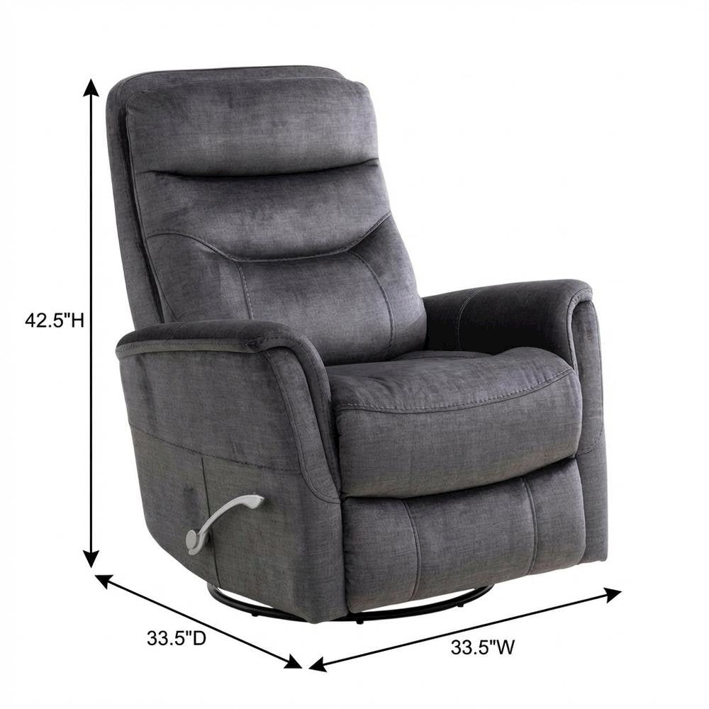 Gemini - Capri Charcoal Swivel Glider Recliner