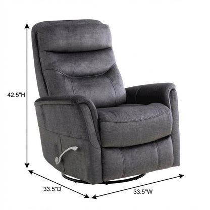 Gemini - Capri Charcoal Swivel Glider Recliner