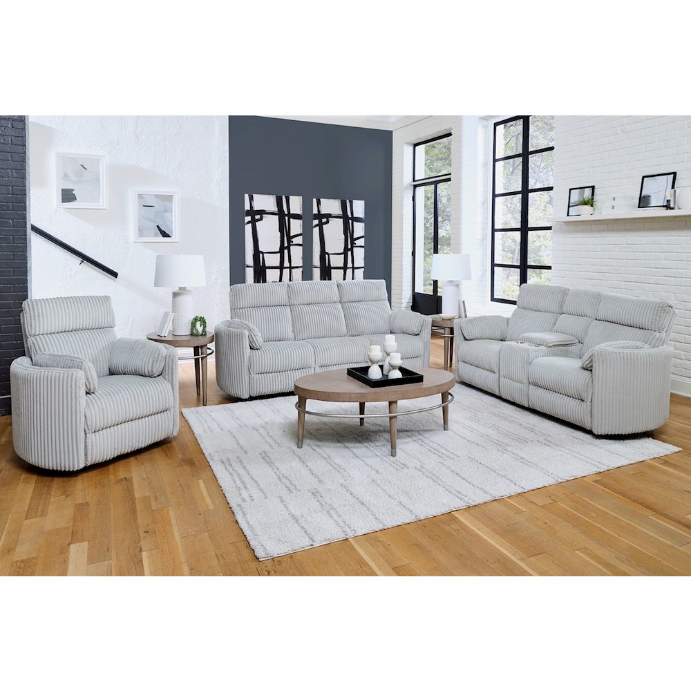 Radius - Mega Grey Power Glider Reclining Console Loveseat