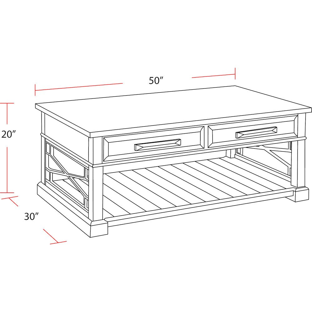 Sundance - Smokey Grey Cocktail Table with 2 Chairside Tables and Console Table