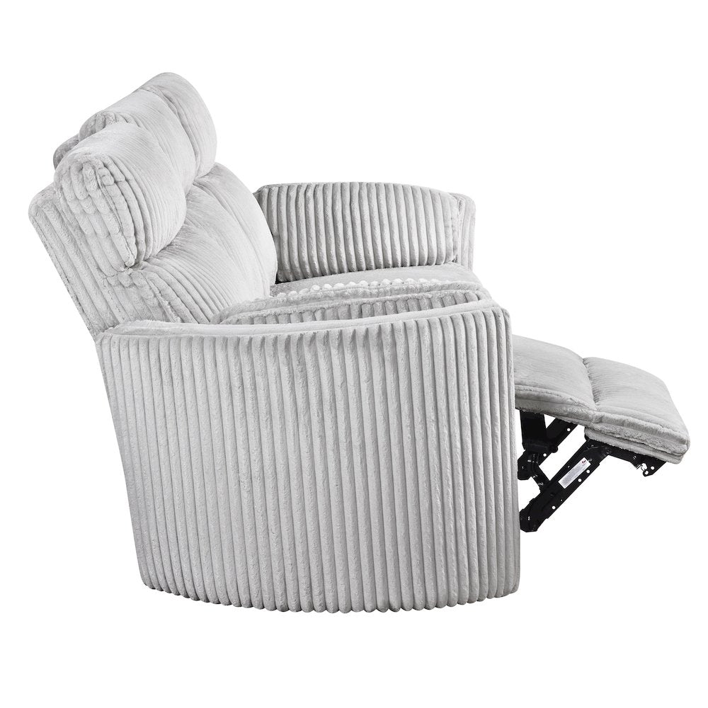 Radius - Mega Grey Power Reclining Sofa and Loveseat