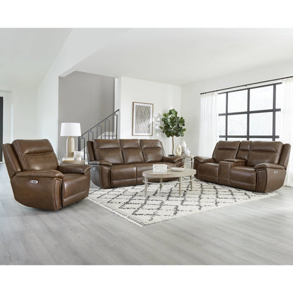 Jameson - Hickory Power Reclining Zero Gravity Console Loveseat