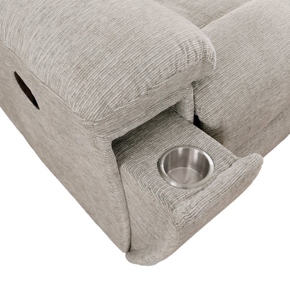Buster - Opal Taupe Manual Reclining Sofa and Recliner
