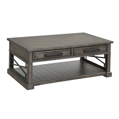 Sundance - Smokey Grey Cocktail Table with 2 Chairside Tables and Console Table