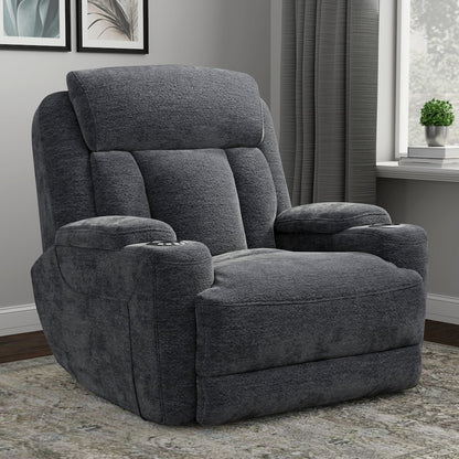 Dalton - Lucky Charcoal Power Reclining Sofa Loveseat and Recliner