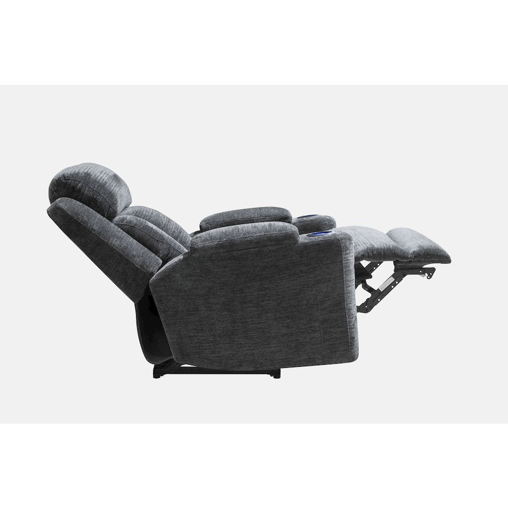 Dalton - Lucky Charcoal Power Reclining Sofa Loveseat and Recliner