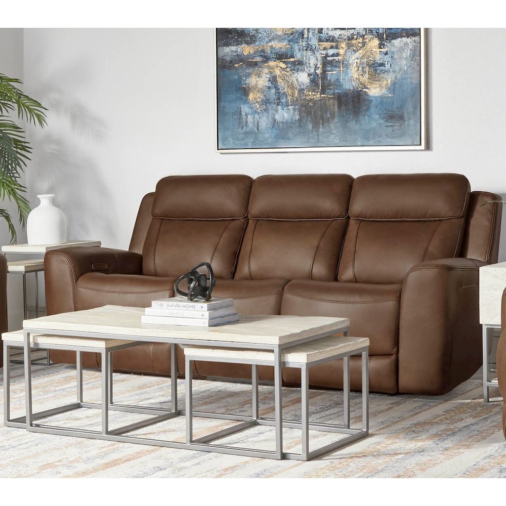 Calgary - Autumn Umber Power Reclining Sofa and Loveseat