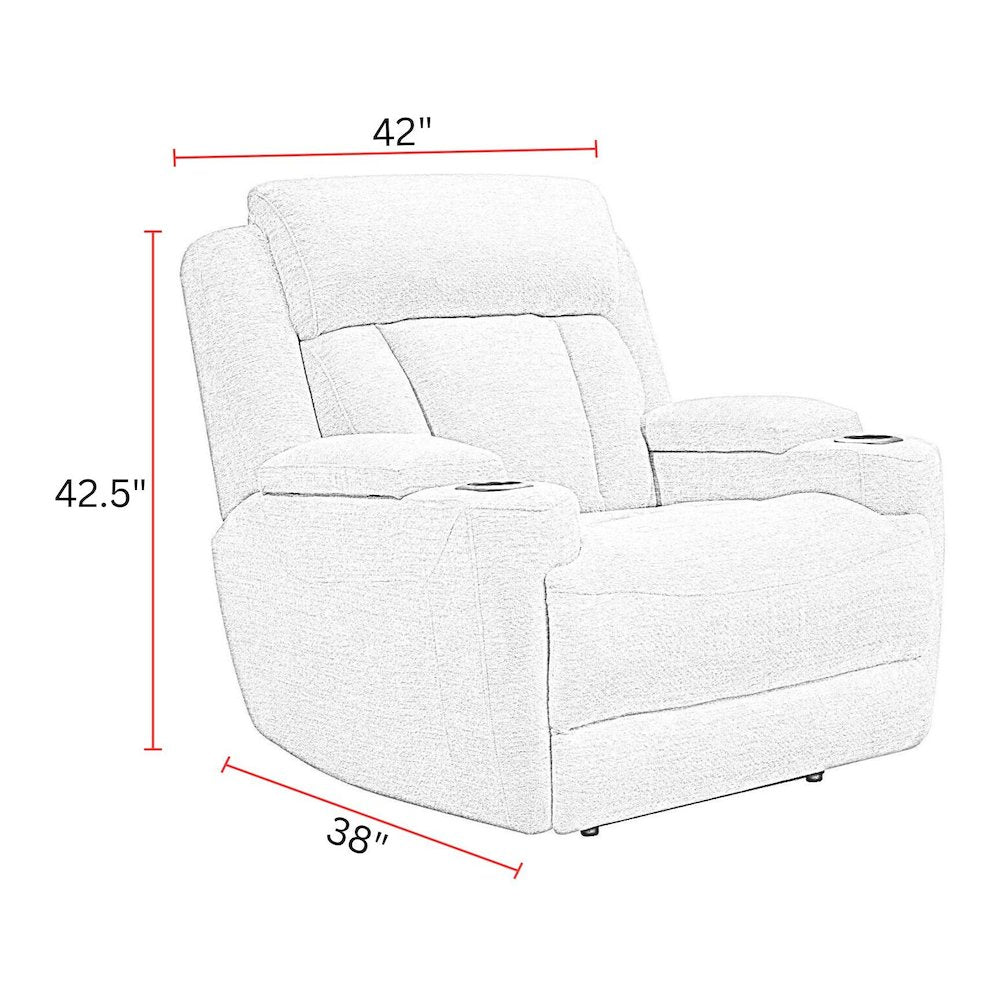 Dalton - Lucky Charcoal Power Reclining Sofa and Two Recliners