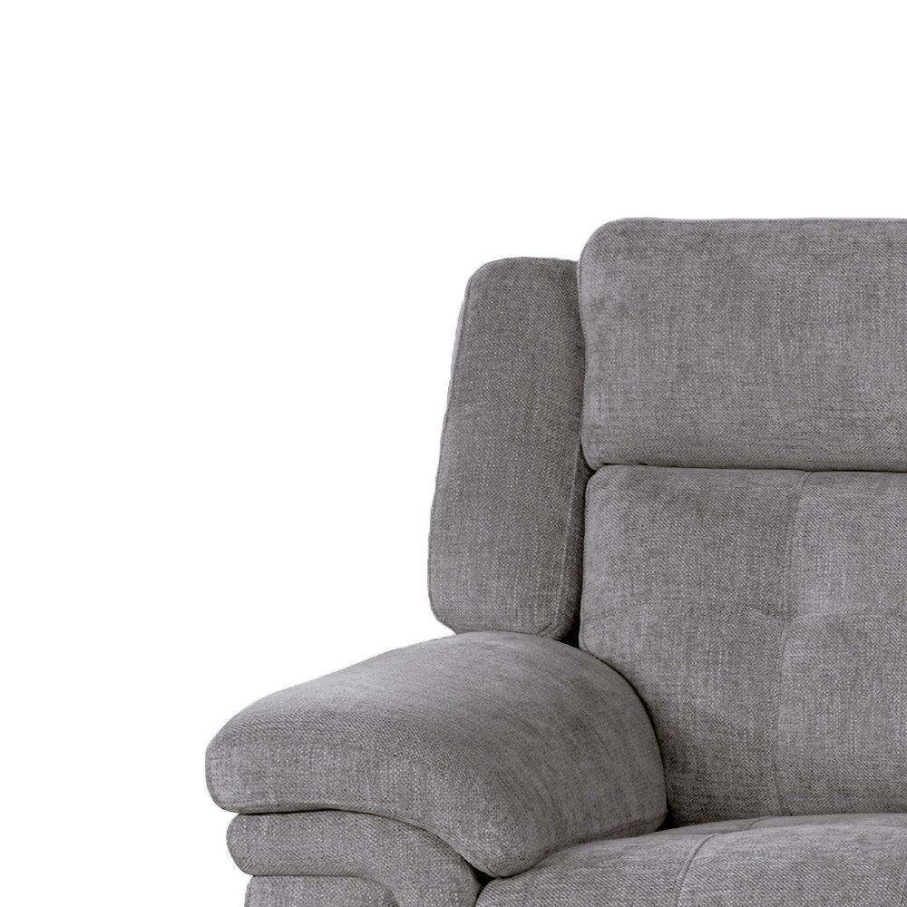 Richland - Bristol Grey Power Reclining Sofa and Two Recliners