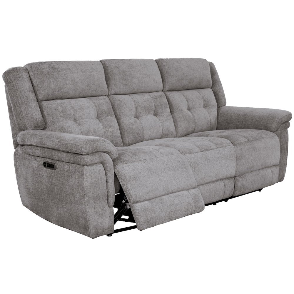 Richland - Bristol Grey Power Reclining Sofa and Loveseat