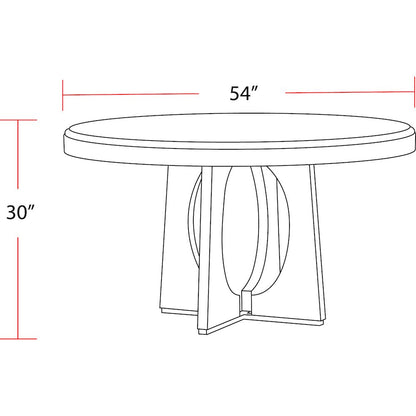 Dining 54" Round Table with buffet server & 4 barrel chairs