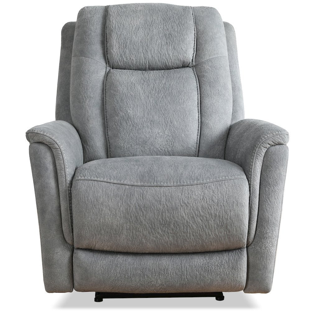 Linus - Hudson Grey Power Reclining Sofa Loveseat and Recliner