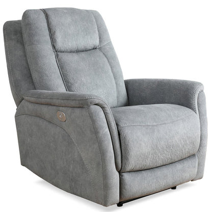 Linus - Hudson Grey Power Reclining Sofa Loveseat and Recliner