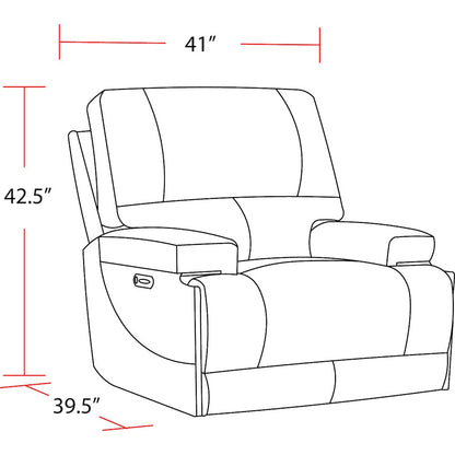 Whitman - Verona Coffee - Powered By Freemotion Cordless Power Recliner