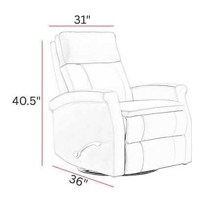 Bristol - Russet Swivel Glider Recliner