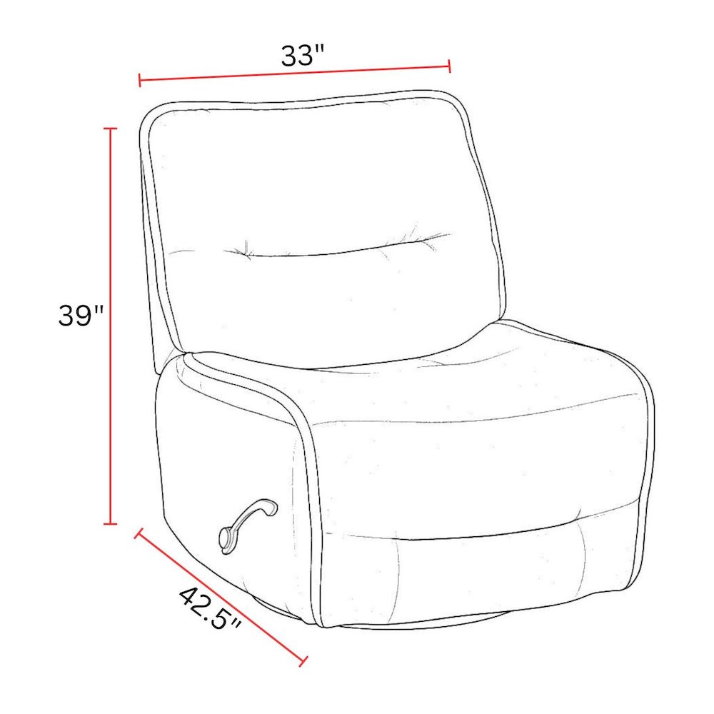 Leo - Wheat Armless Recliner