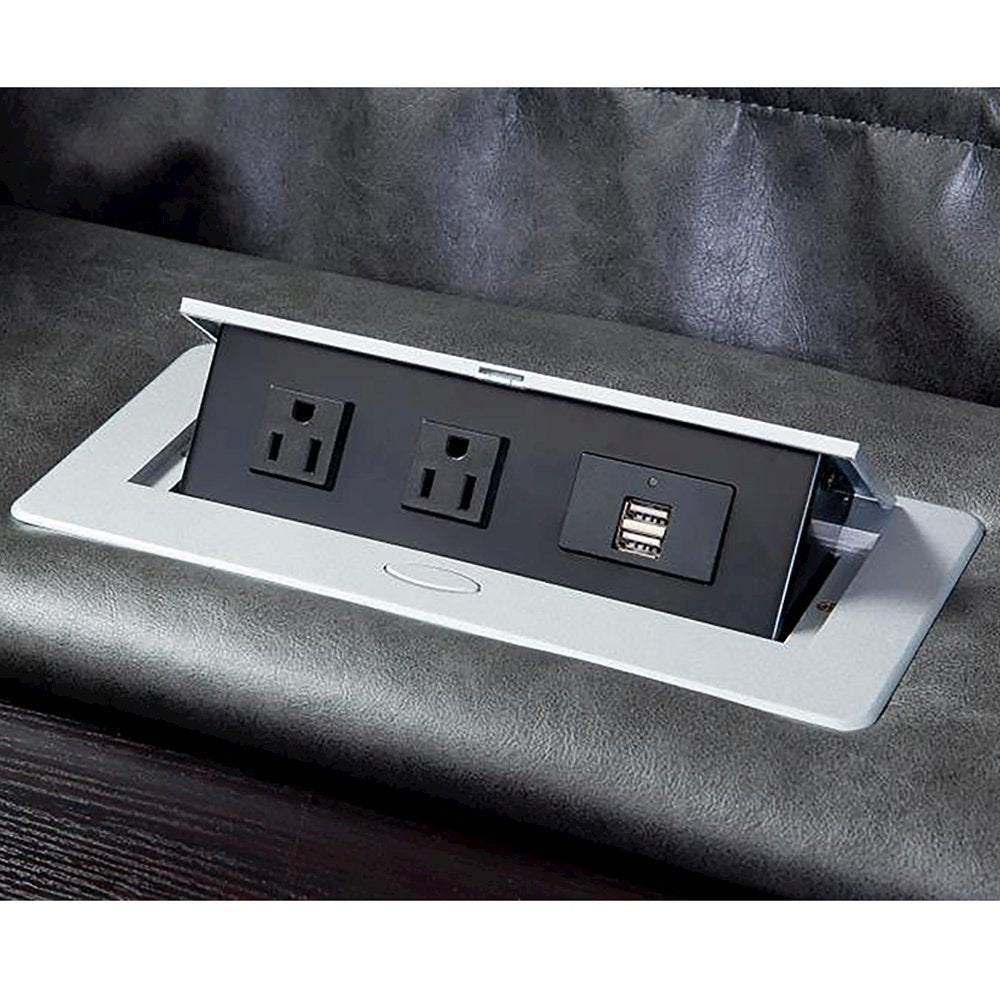 Stallion 6 Piece Modular Power Sectional with Drop Down Table
