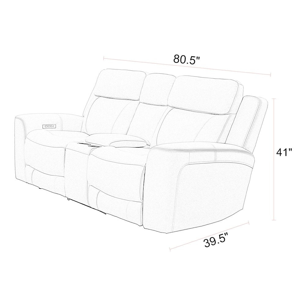 Calgary - Stone Power Reclining Sofa and Loveseat
