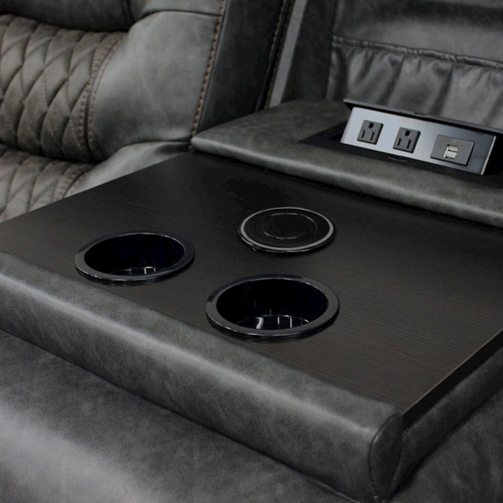 Stallion 6 Piece Modular Power Sectional with Drop Down Table