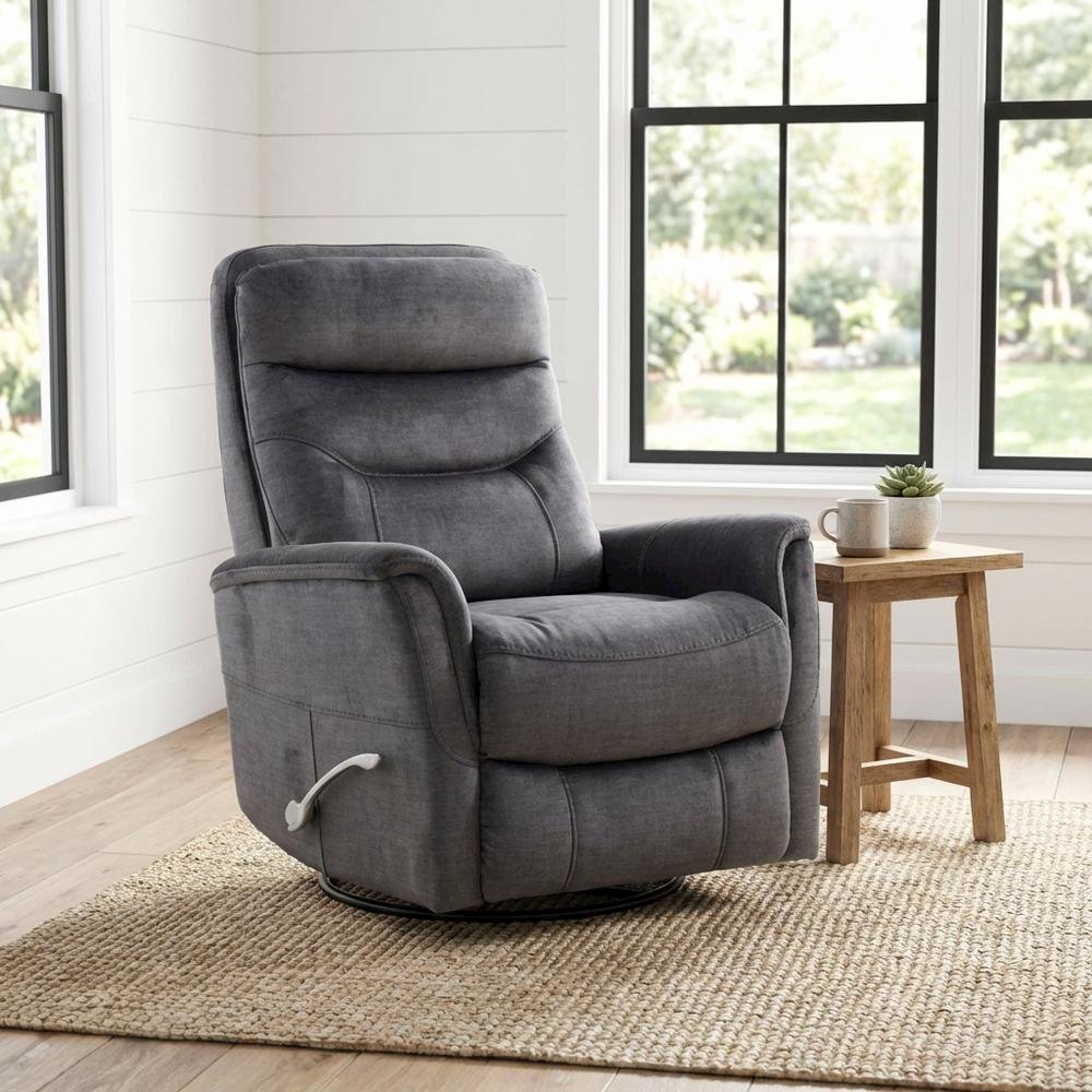 Gemini - Capri Charcoal Swivel Glider Recliner