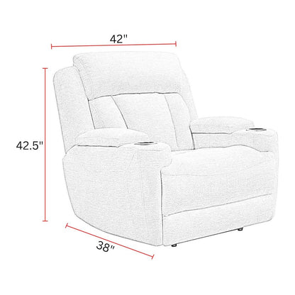 Dalton - Lucky Charcoal Power Reclining Sofa and Recliner
