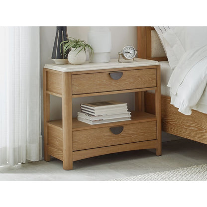 Bedroom King Panel Bed with 2 Nightstands