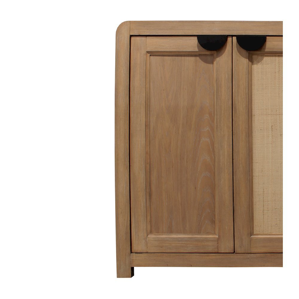 Brown Under TV Cabinet Base Cabinet with Display Doors and Storage