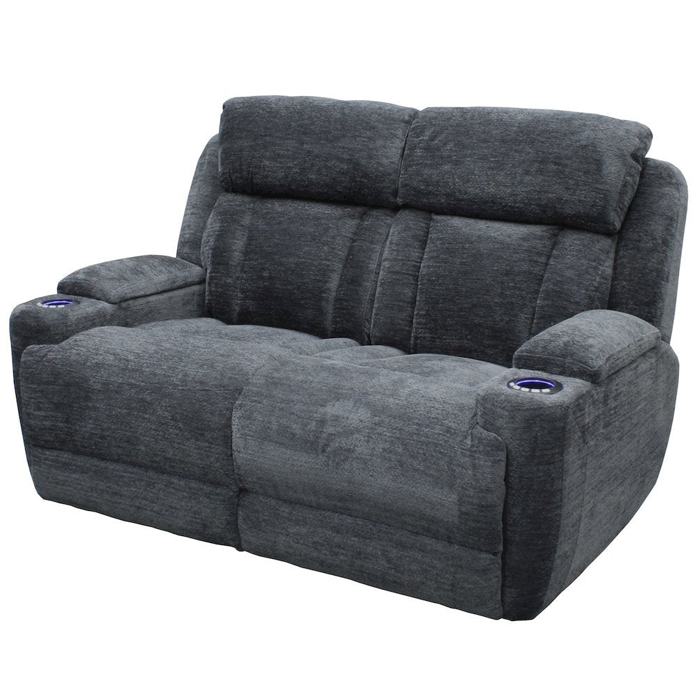 Gray Reclining Loveseat, Recliner Sofa Seating for RV and Living Room