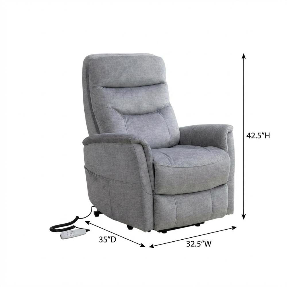 Gemini - Capri Silver Power Lift Recliner with Articulating Headrest Two Pack