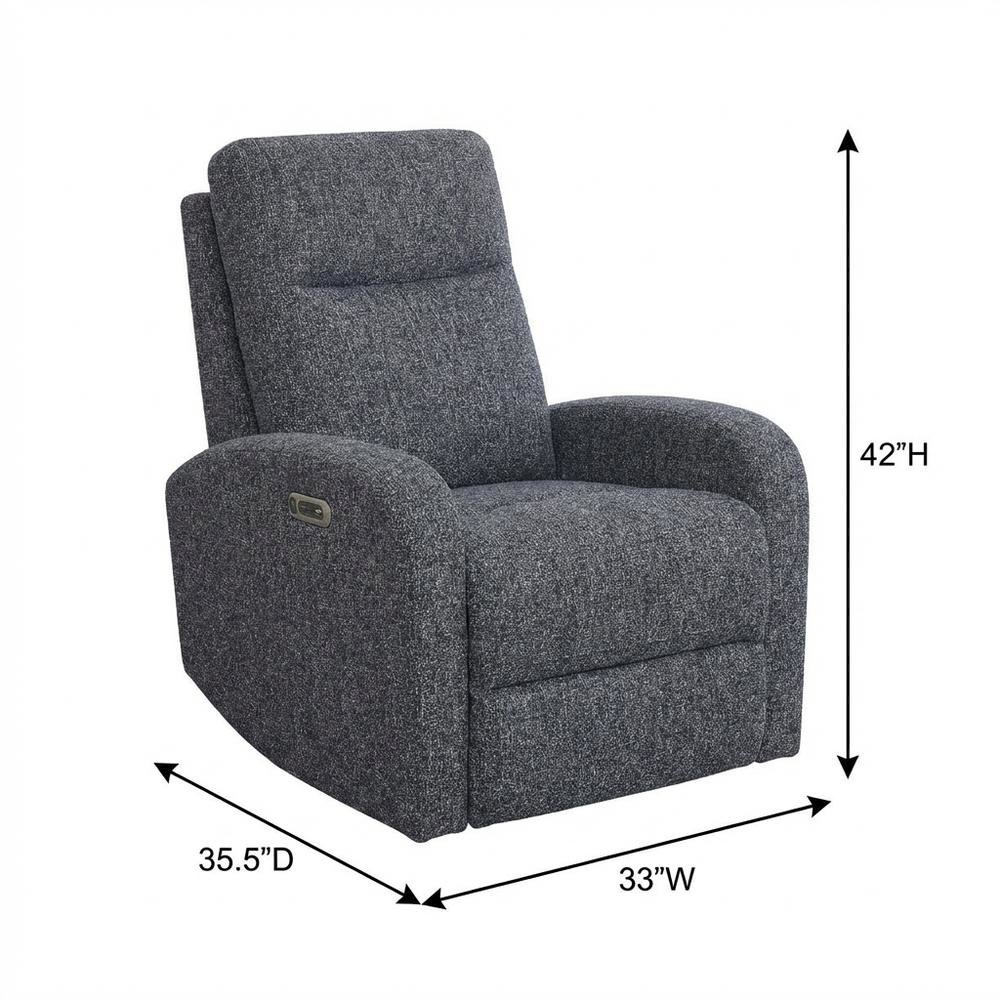 Thriller - Natural Beauty Denim Power Swivel Glider Recliner