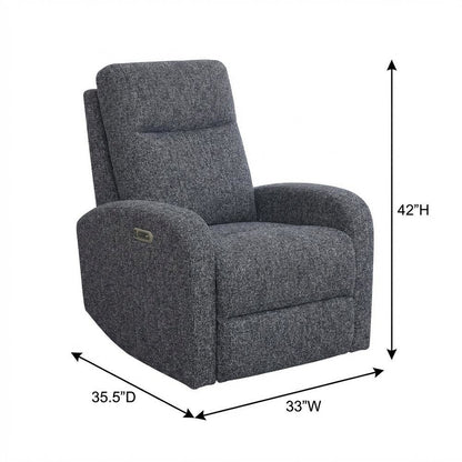 Thriller - Natural Beauty Denim Power Swivel Glider Recliner