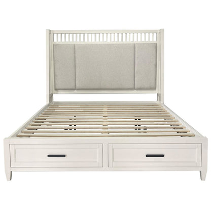 Modern Bedroom King Shelter Bed 2 Nightstands Dresser with Mirror and Chest