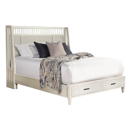 Modern Bedroom King Shelter Bed 2 Nightstands Dresser with Mirror and Chest