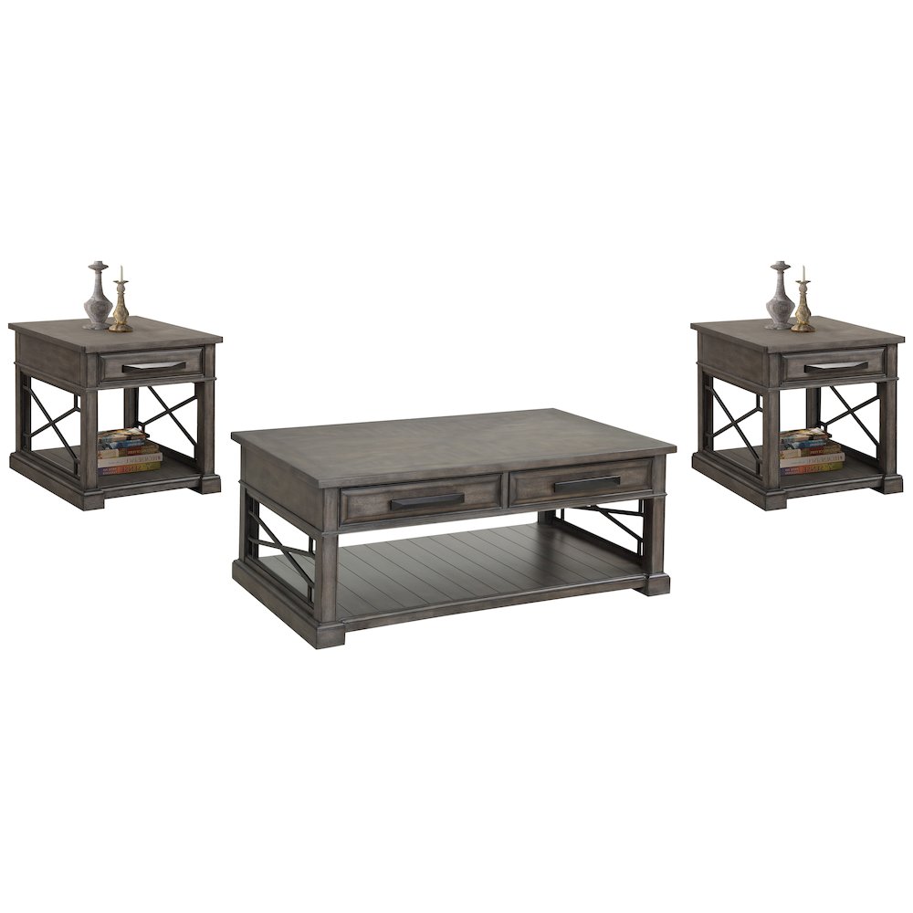Sundance - Smokey Grey Cocktail Table with 2 End Tables