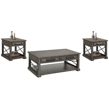 Sundance - Smokey Grey Cocktail Table with 2 End Tables