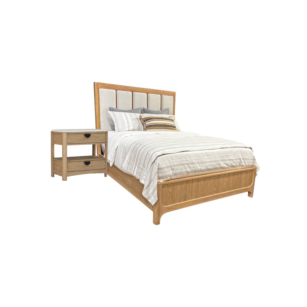 Bedroom Queen 5/0 Panel Bed & Nightstand