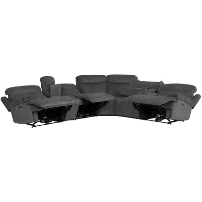 Alpine - Airy Midnight 6 Piece Zero Gravity Power Reclining Sectional
