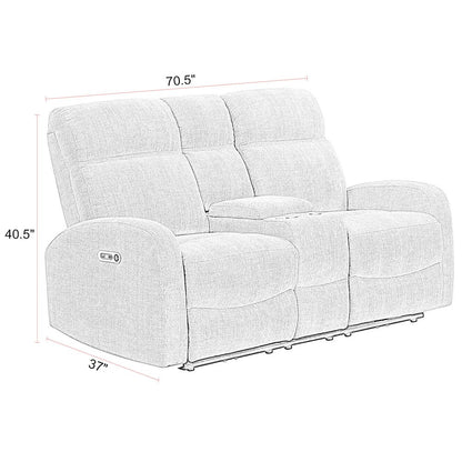 Tuscany - Whiskers Nature Power Reclining Console Loveseat