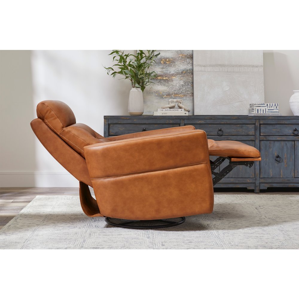 Remmington - Vintage Caramel Power Swivel Glider Recliner P2 Two Pack