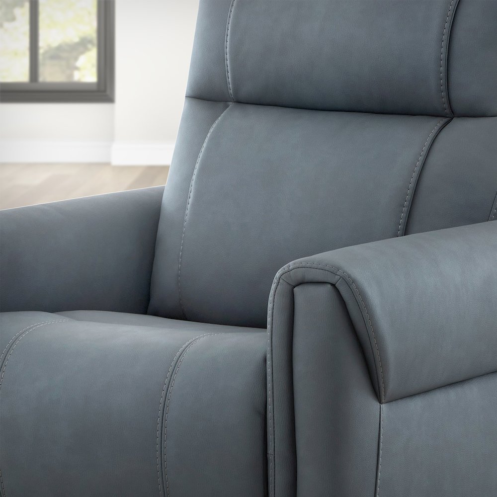 Conrad Blue Dusk Power High Leg Recliner P2
