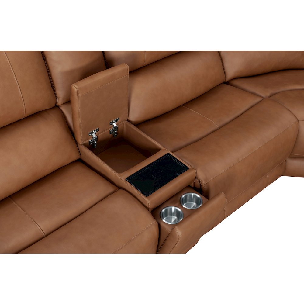 Belmont Lyric Caramel 6 Piece Zero Gravity Power Reclining Sectional with