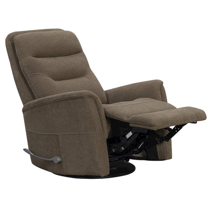 Gemini Snazzy Shiitake Manual Swivel Glider Recliner