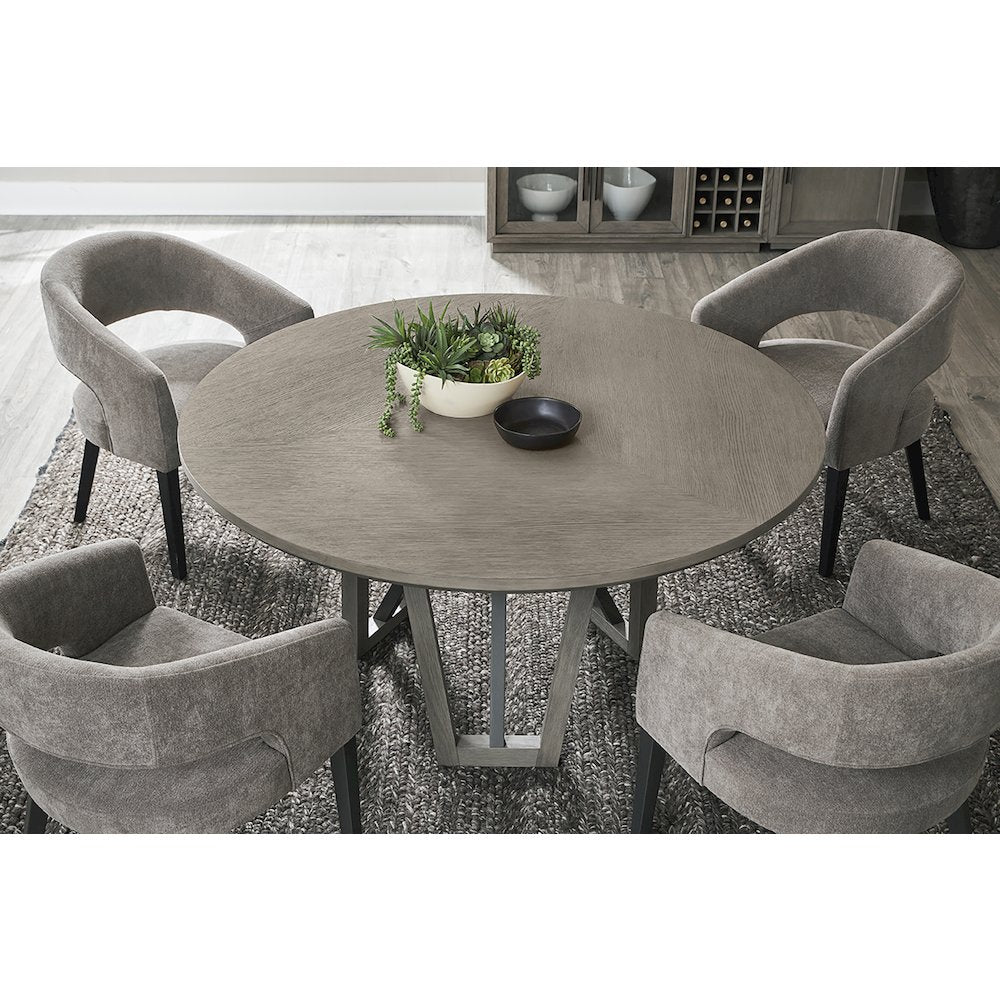 Pure Modern Dining 60 In. Round Table with Wood Base