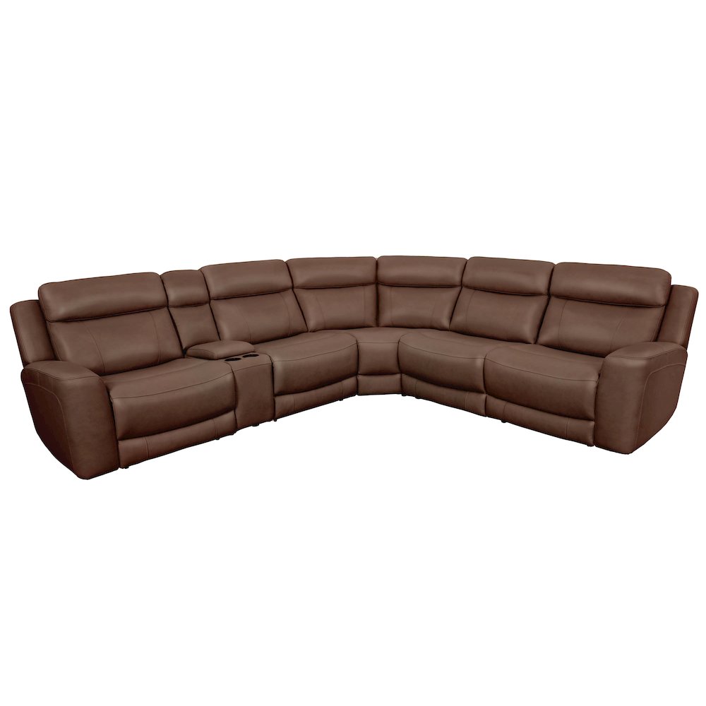 6 Piece Modular Reclining Sectional with Power Adjustable Headrests