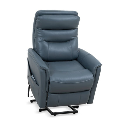 Gemini - Softy Azure Power Lift Recliner with Articulating Headrest Two Pack