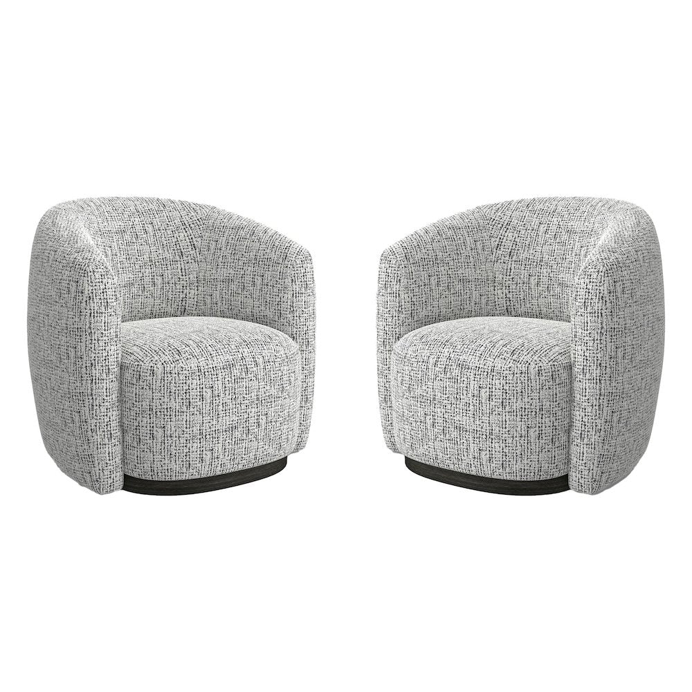 Tatum - Nightshade Swivel Accent Chair Two Pack
