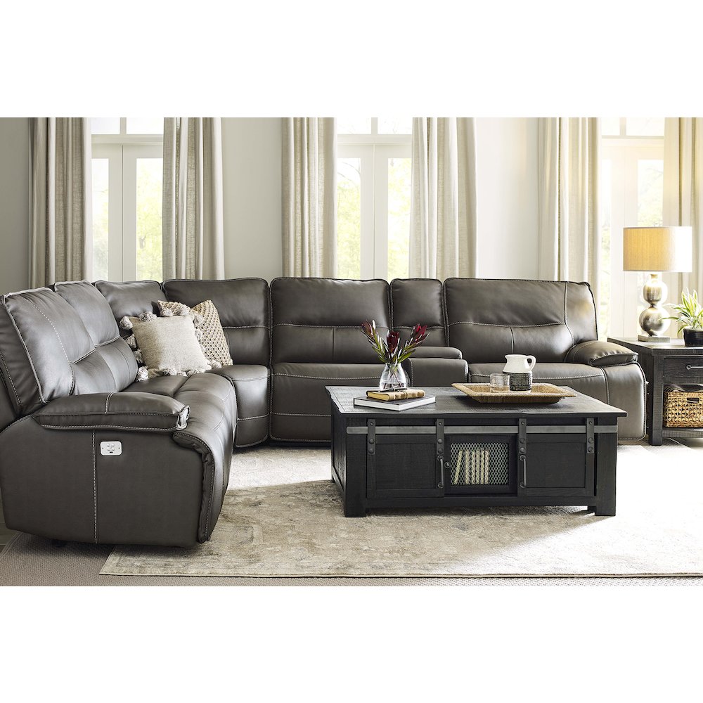 6 Piece Modular Power Reclining Sectional with Power Adjustable Headrests