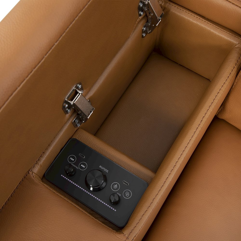 Phoenix Autumn Caramel Zero Gravity Power Recliner with Immersive Audio P3