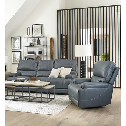 Whitman - Verona Azure - Powered By Freemotion Power Reclining Sofa and Recliner