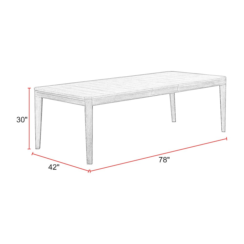 Breckenridge Dining 78-96 Inch Rectangular Table with 18 Inch Leaf
